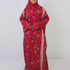Printed Viscose Isdal - Red - Blue