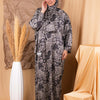 Printed Satin Isdal - Light Black - Beige