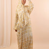 Printed Satin Isdal - Off White - Yellow