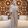 Printed Satin Isdal - Cream Beige - Black