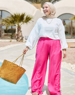 Tie Shop | Wide Linen Pants بنطلون حرير واسع