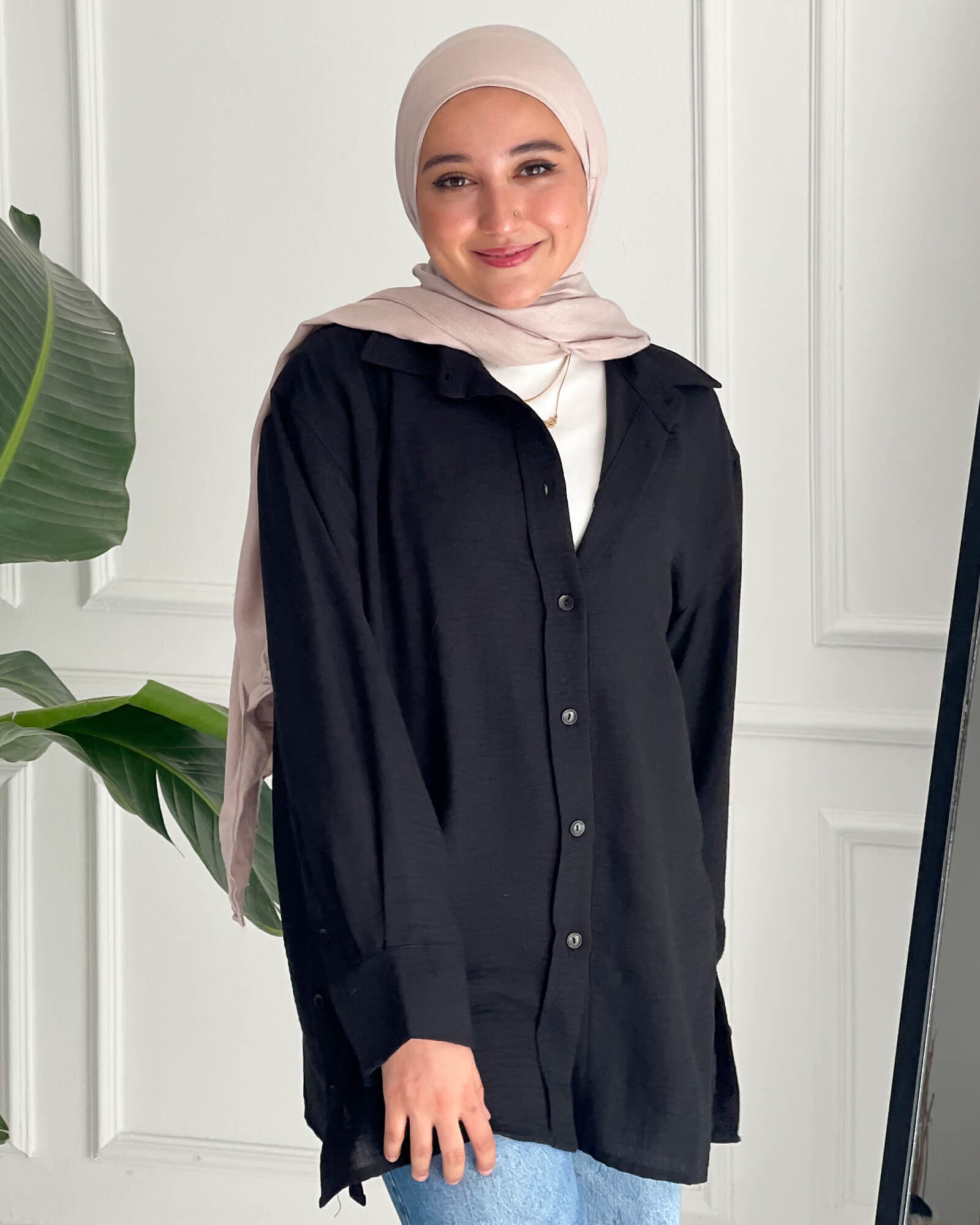 Tie Shop | Modest Wear | Button Style Shirt قميص كتان - بلوزة كتان