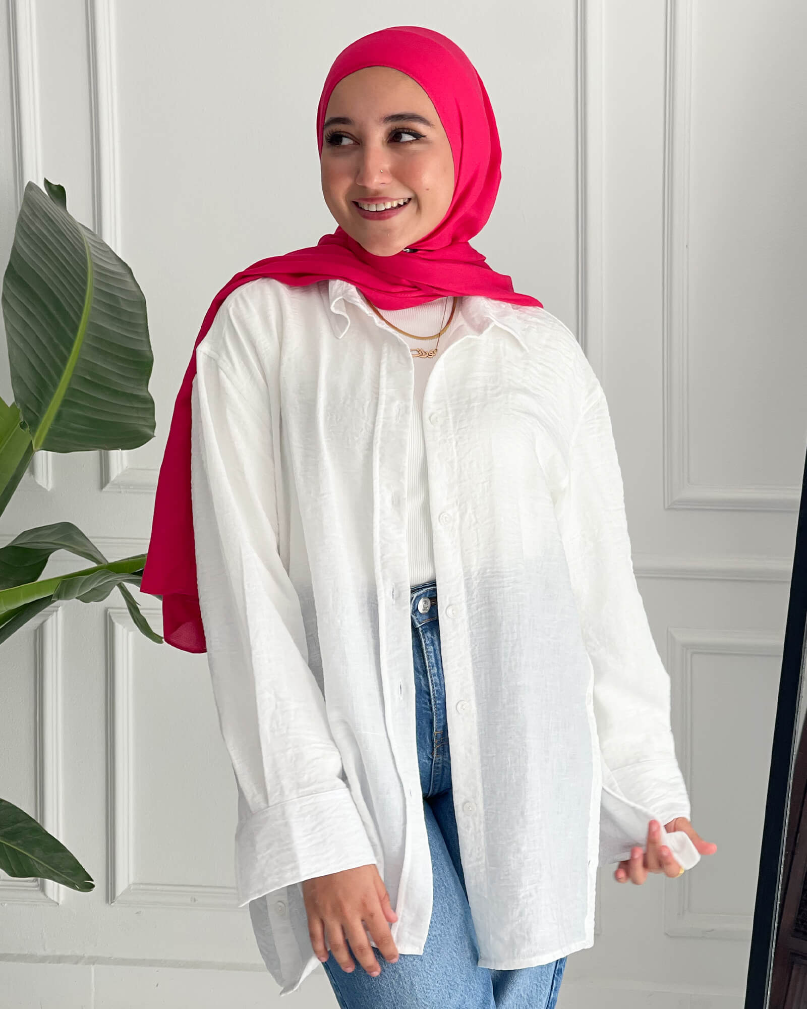 Tie Shop | Modest Wear | Button Style Shirt قميص كتان - بلوزة كتان