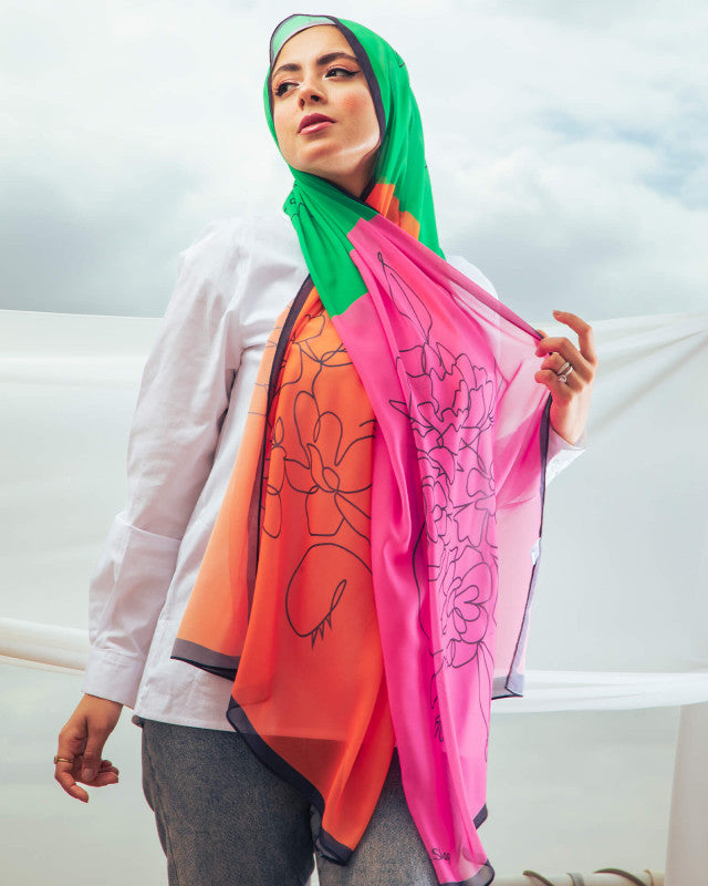 Diva طرحة شيفون - ايشارب شيفون