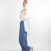 Flowy Denim Pants - Blue