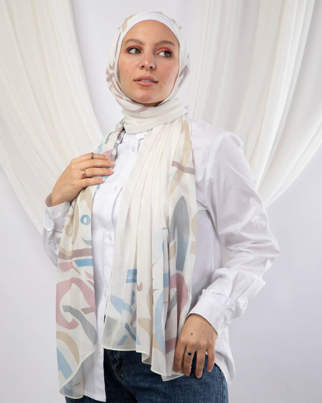 Tie Shop | Kufie Beauty طرحة شيفون - ايشارب شيفون