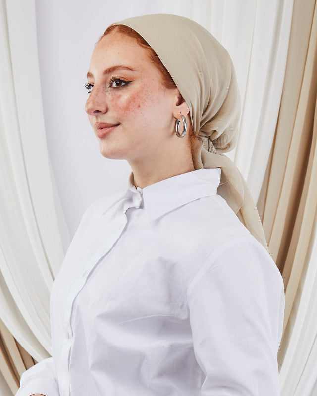 Tie Shop | Square Plain Crinkled Chiffon