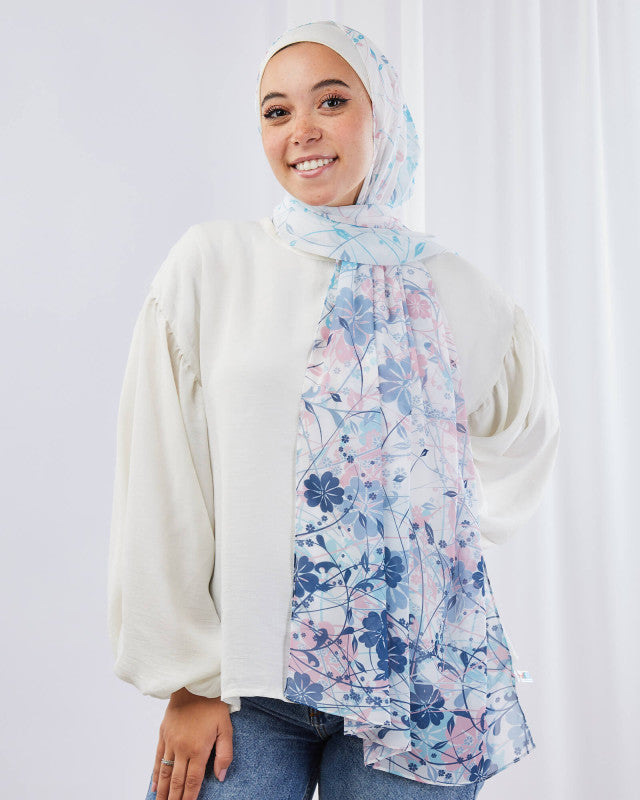 Tie Shop | Hibiscus طرحة شيفون - ايشارب شيفون