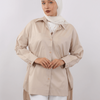 Oversize Poplin Shirt - Beige
