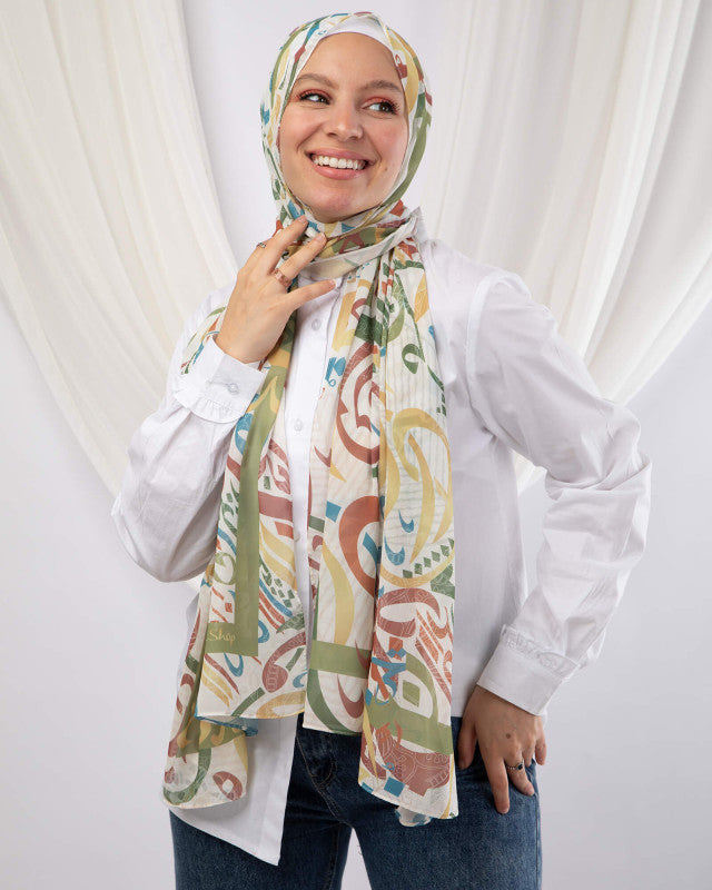 Tie Shop | Kufie Beauty طرحة شيفون - ايشارب شيفون