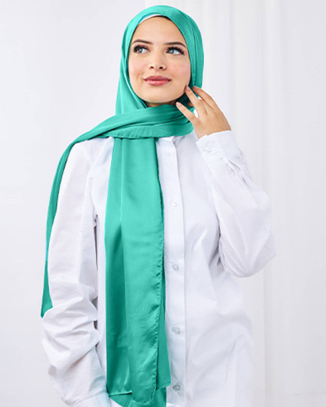 Tie Shop | Plain Satin Scarf	طرحة ستان - ايشارب ستان