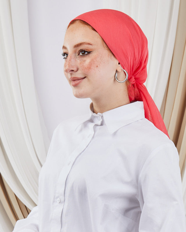 Tie Shop | Square Plain Crinkled Chiffon