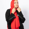 Plain Satin Scarf - 3 Red