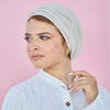 Pleated Cotton Turban - Tan Beige