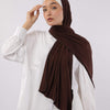 Cotton Lycra Scarf - Dark Brown