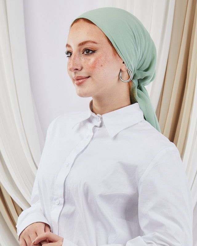 Tie Shop | Square Plain Crinkled Chiffon