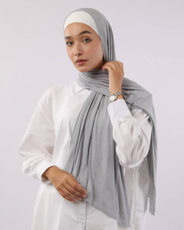 Tie Shop | Cotton Lycra Scarf	طرحة قطن ليكرا سادة - ايشارب قطن ليكرا