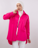 Tie Shop | تاي شوب: قميص من خامة بوبلين كبير الحجم للربيع والصيف - تصميم عصري وألوان مبهجة