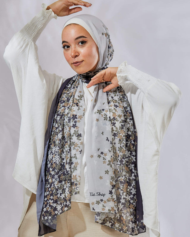 Tie Shop | Black Beauty طرحة شيفون - ايشارب شيفون