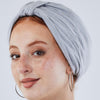 Knotted Cotton Turban - Grey