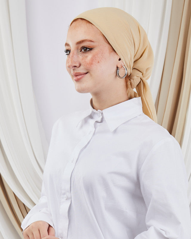 Tie Shop | Square Plain Crinkled Chiffon