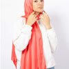 Plain Satin Scarf - Red