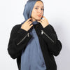Plain Satin Scarf - 2 Dark Grey
