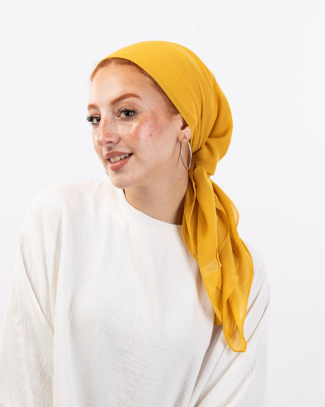 Tie Shop | Square plain Crepe Chiffon