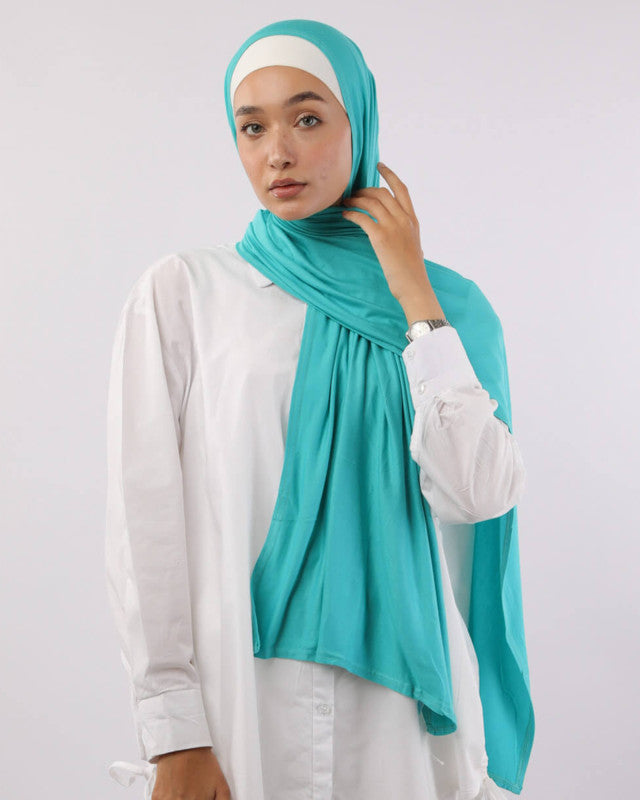 Tie Shop | Cotton Lycra Scarf	طرحة قطن ليكرا سادة - ايشارب قطن ليكرا