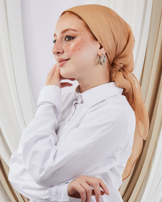 Tie Shop | Square Plain Crinkled Chiffon