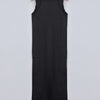 Ribbed Sleeveless Basic Dress - Black