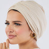 Double Ripped Turban - Light Beige