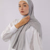 Cotton Lycra Scarf - Grey