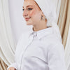 Square Plain Crinkled Chiffon - Off White