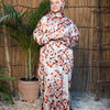 Printed Satin Isdal - Orange