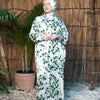 Printed Satin Isdal - Green
