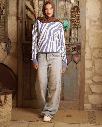 Zebra pullover
