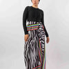 Printed Cover-Up - Black , White & Orange