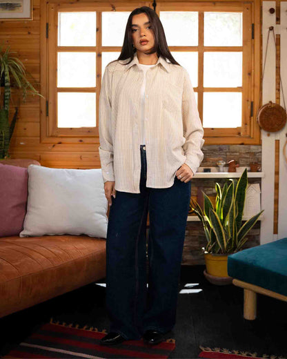 Tie Shop | Linova Shirt – Striped Modest Casual Shirt