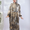 Printed Satin Isdal - Beige - Brown