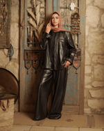 Tie Shop | Luna Leather Shirt | Elegant Leather Overshirt