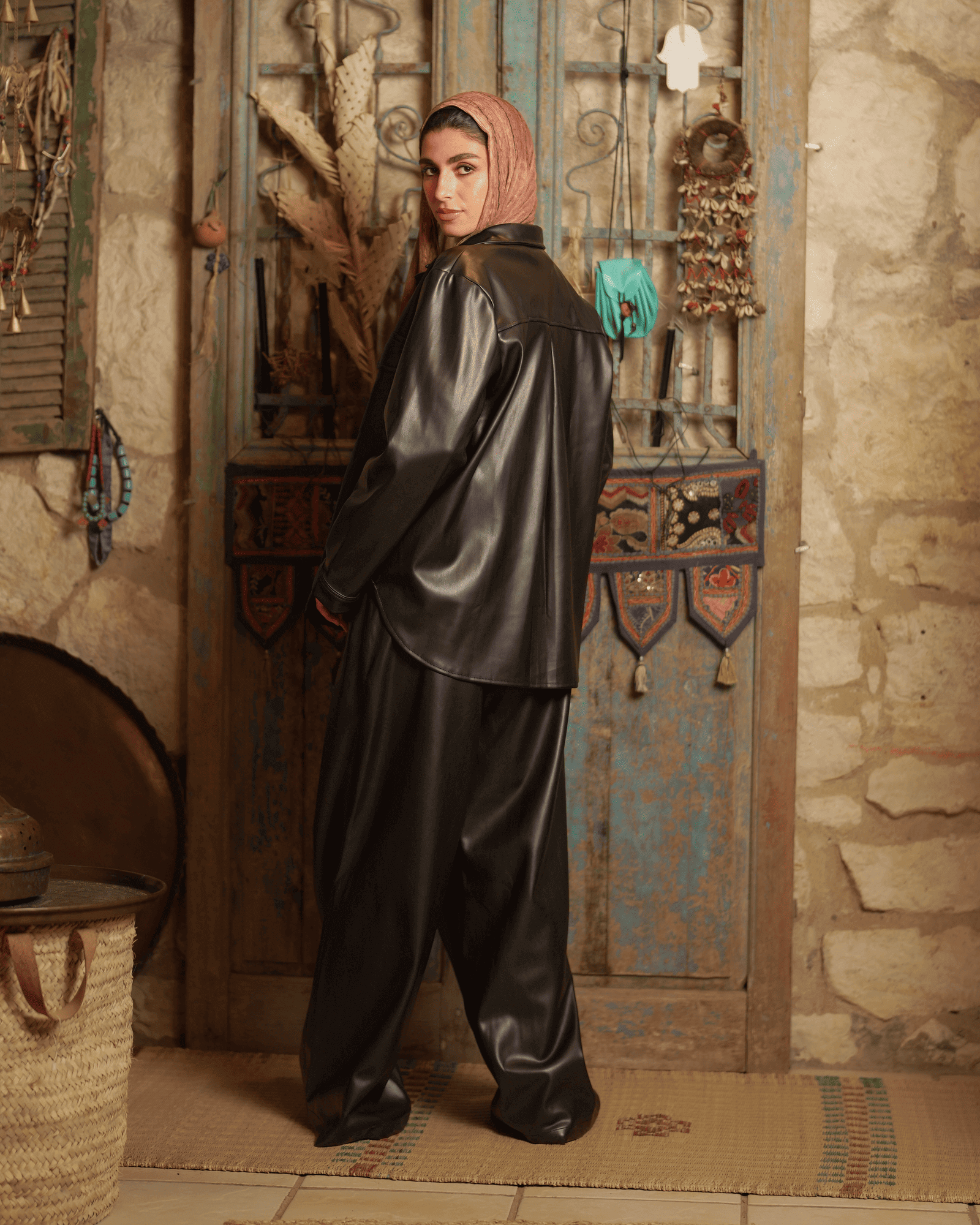 Tie Shop | Luna Leather Shirt | Elegant Leather Overshirt