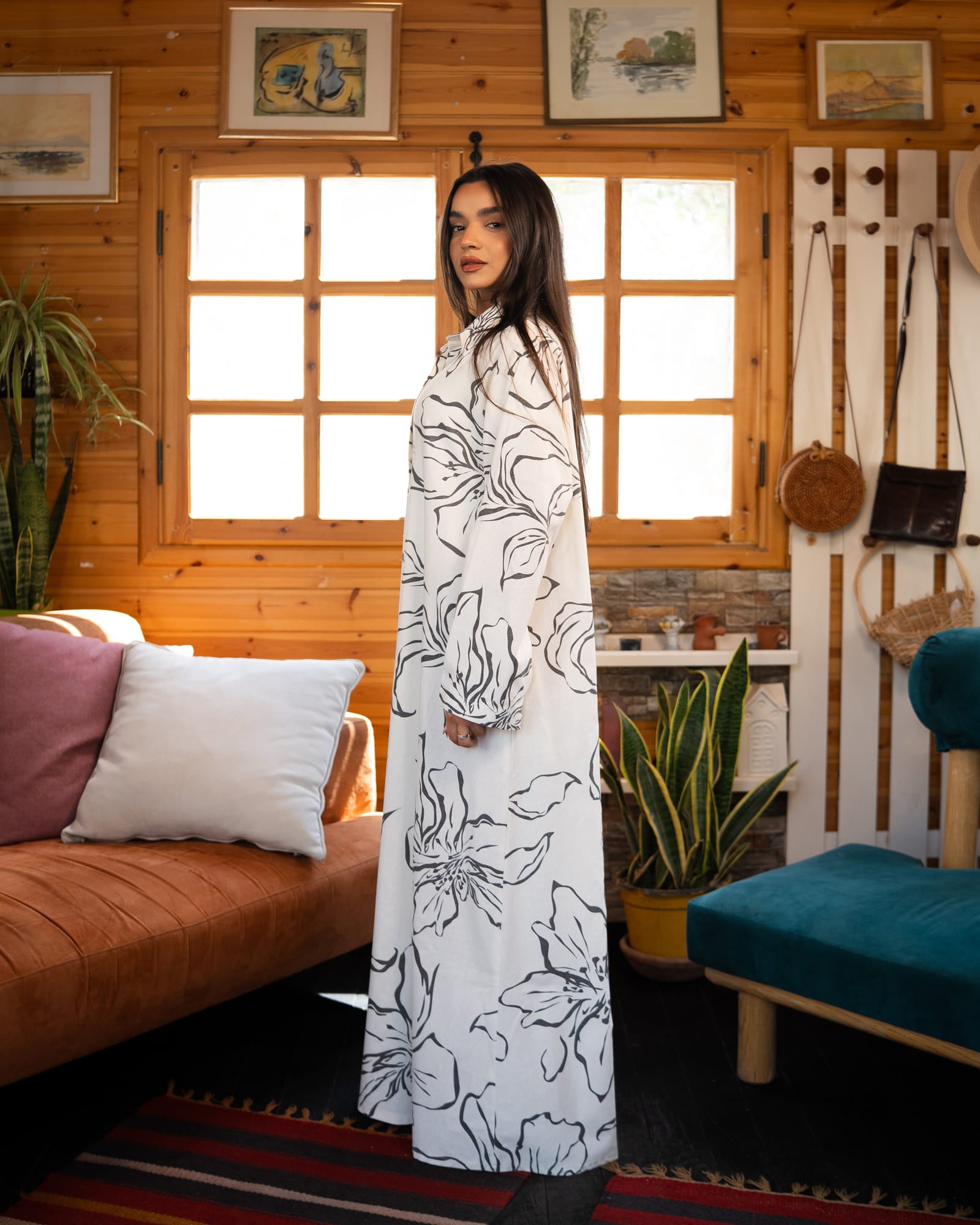 Tie Shop | Flora dress – Striped Modest Casual Shirt