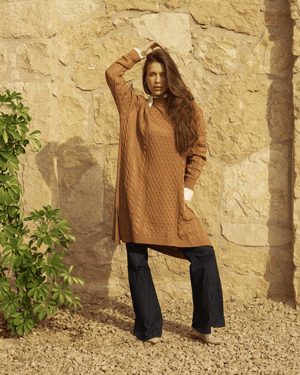 Tie Shop | Braid Pullover | Elegant Long Sweater for Women