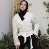 Crop Notched Jacket - Off White