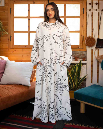 Tie Shop | Flora dress – Striped Modest Casual Shirt