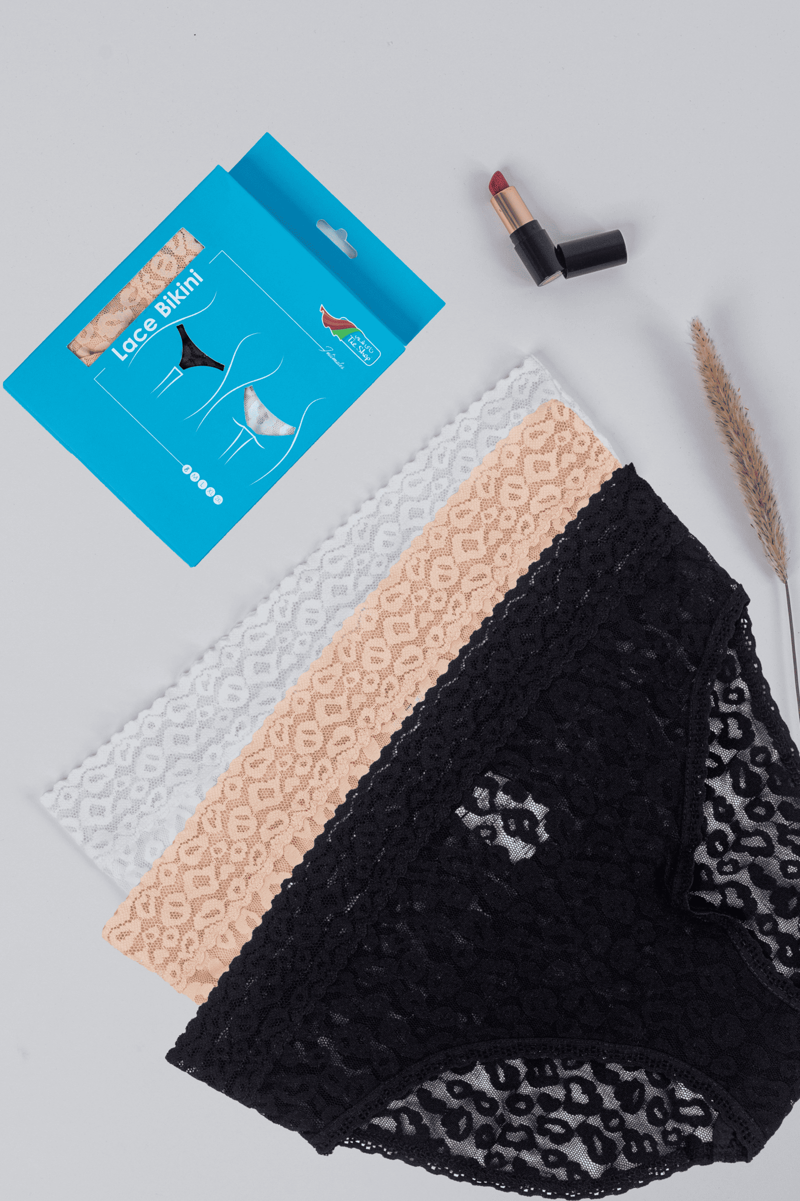 Tie Shop | Lace Cheetah Bikini Panties | Pack of 3 | women underwear
