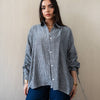 lama shirt - Charcoal Grey - White