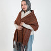 Strip Shawl - Rust Brown