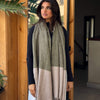 Breeze Shawl - Olive - Dark Beige